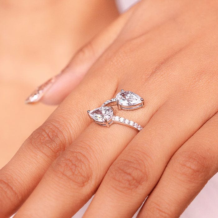 Silver Crystal Ecstasy Ring view 2