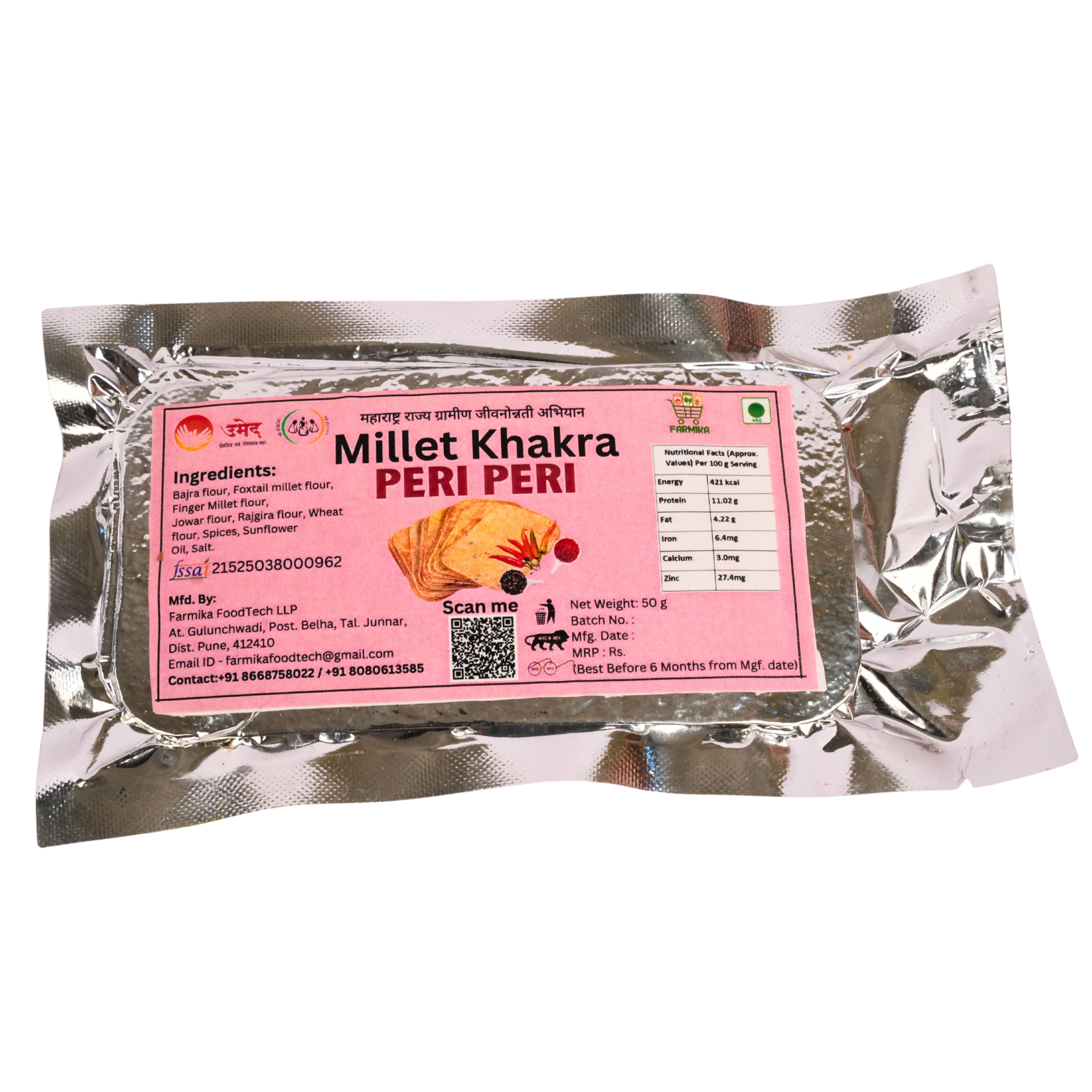FARMIKA Millets Peri Peri Khakhra