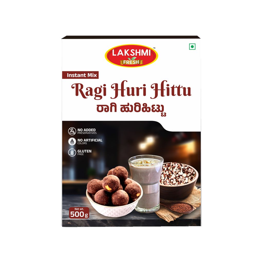 Lakshmi Fresh Special Ragi Huri Hittu 500g | Instant Ragi Malt Powder (pack of 3) (pack of 2) view 2