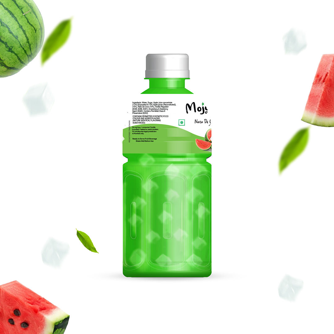 Mojo Mojo Watermelon Juice With Nata De Coco, 300 ml - Pack of 6 view 2