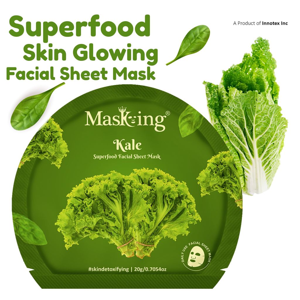 Superfood Kale Sheet Mask for Skin glowing, hydrating for Women, Pack of 1 view 2