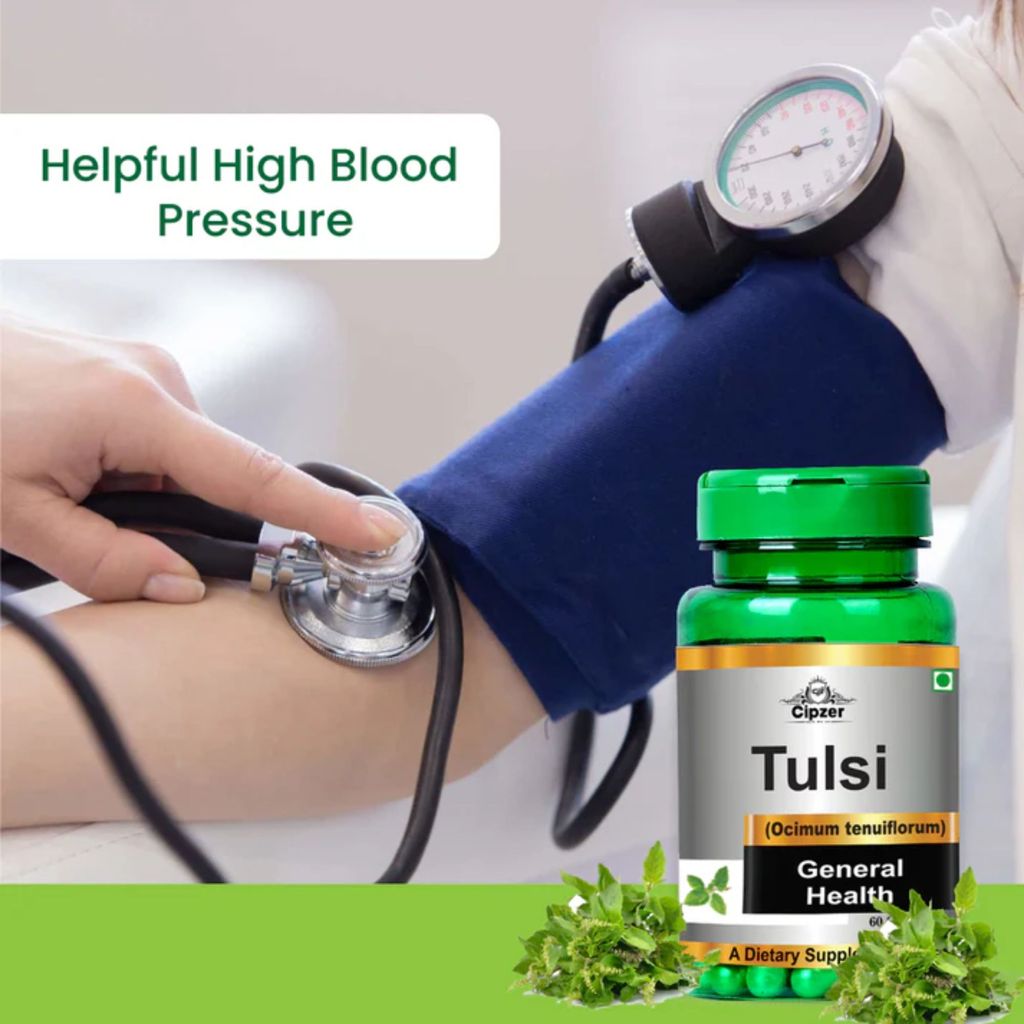 Cipzer Tulsi (60 Capsules): Holy Basil Immune Support, Respiratory Wellness & Stress Adaptogen view 2