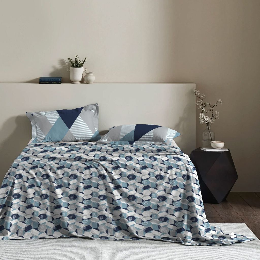 Trident Carnival Queen Bedsheet Set, 144 Thread Carnival Gifting Set, 100% Cotton, Superior Softness, Oeko-Tex Certified view 2