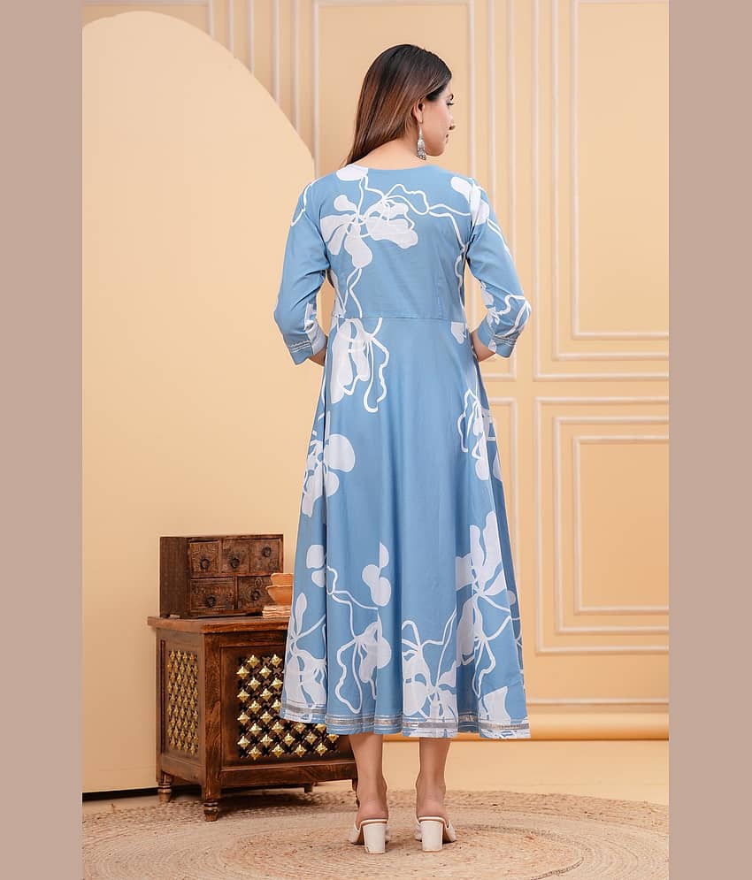 CTMTEX Women Viscose Rayon Printed Anarkali Kurti ( Pink ) view 2