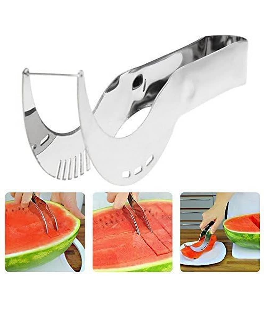 RIVERNEST Stainless Steel Watermelon Cutter & Server, Fruit Slicer view 2