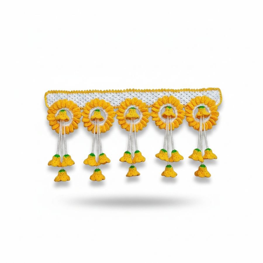 Handcrafted Decorative Woolen Floral Door Toran view 2
