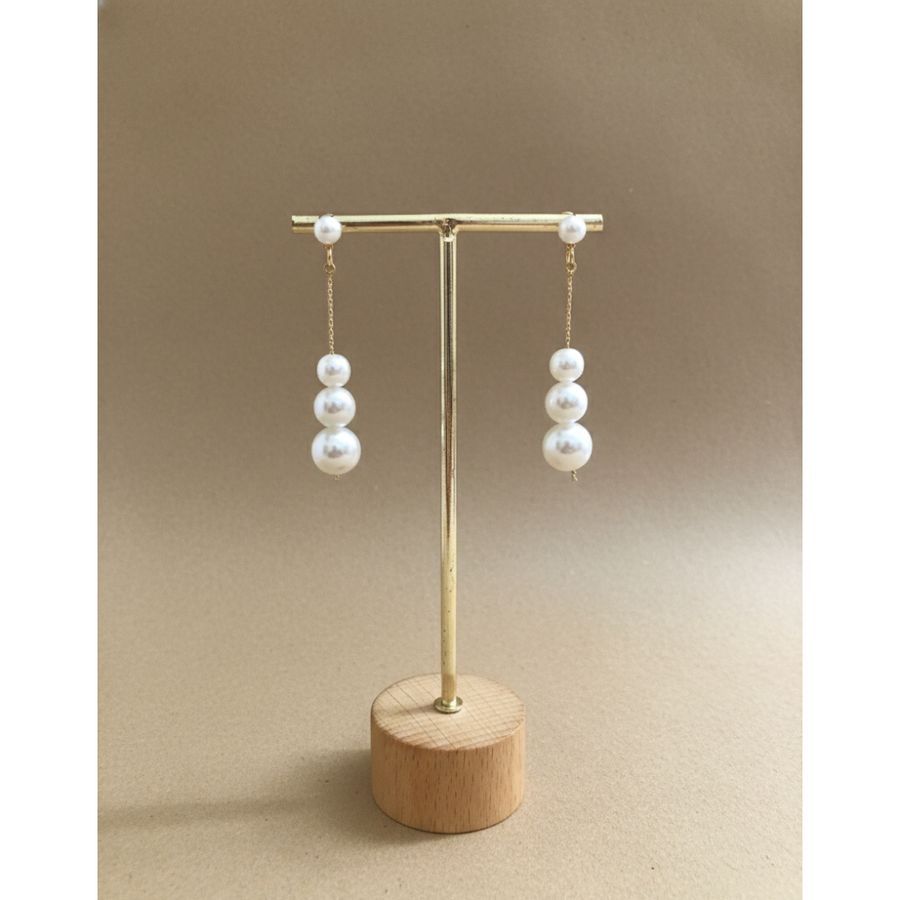 Earrings Triple-Drop Pearl view 2