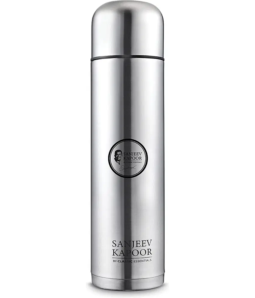 Classic Essenitals Silver Steel Flask ( 1000 ml )