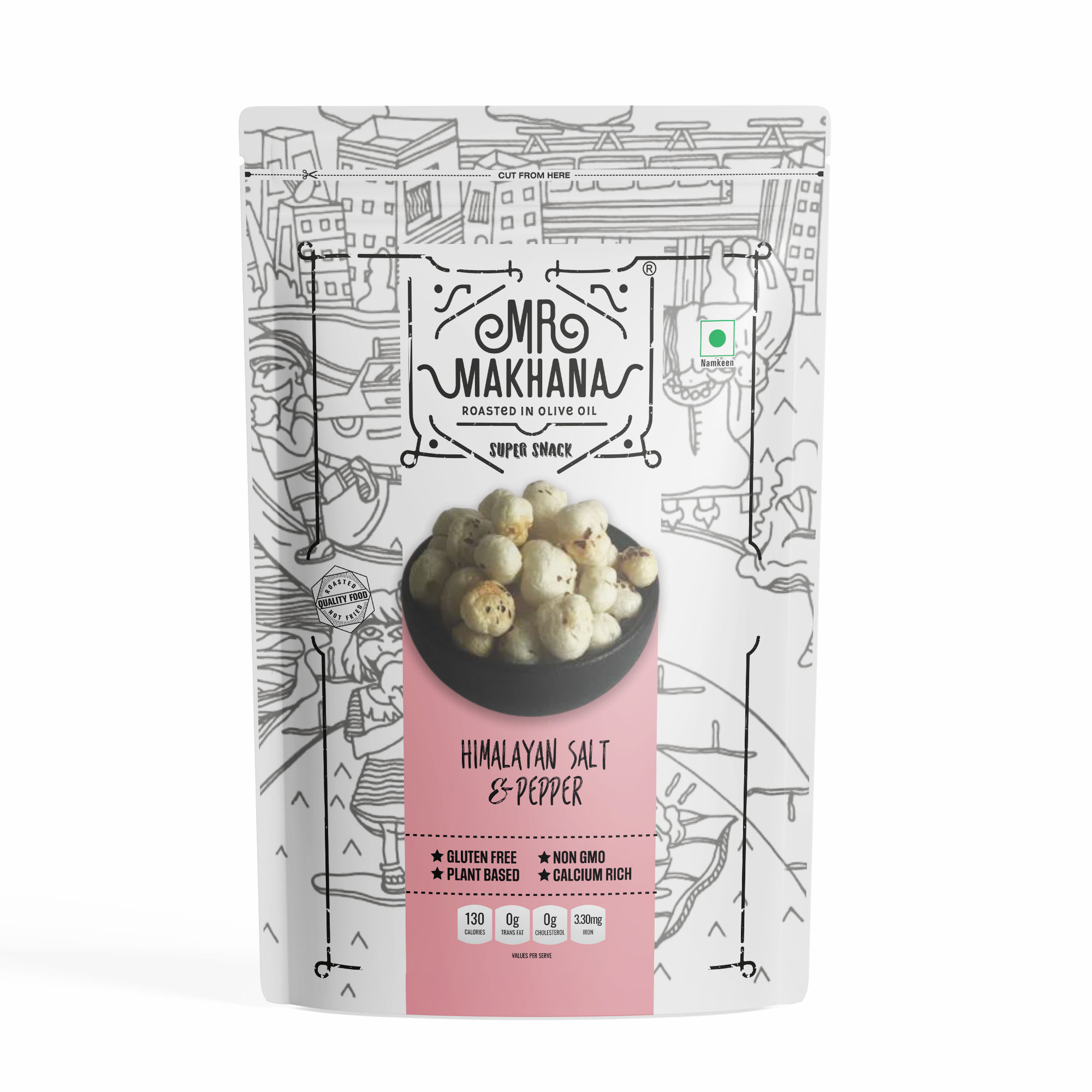 Mr Makhana Himalyan Salt & Pepper - 60 gm, Pack of 3