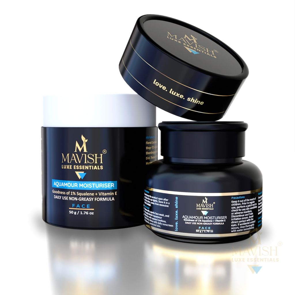 MAVISH Aquamour Moisturiser with 1% Squalene & Vitamin E - 50g view 2