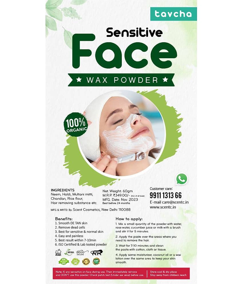 tavcha Organic Hair Removal Powder for Women 60 ( Pack of 1 ) view 2