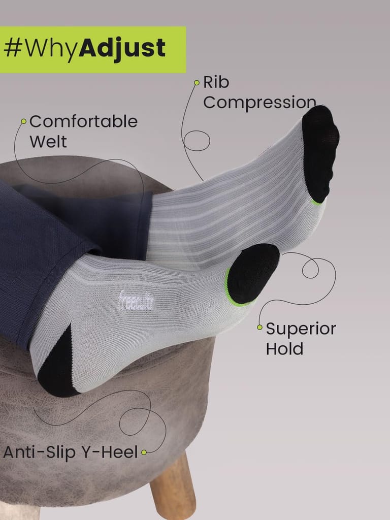 Freecultr Ankle Socks | Breathable Bamboo Fibre | Odour Resistant | Thermo Regulated | Moisture Wicking | Anti-Slip Y-Heel | Soft & Comfortable Set of 3 Dark Grey view 2