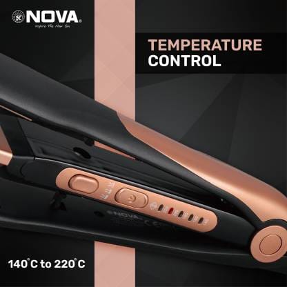 NOVA 3 in 1 NHS 885/05 Hair Straightener (Black, Gold) view 2
