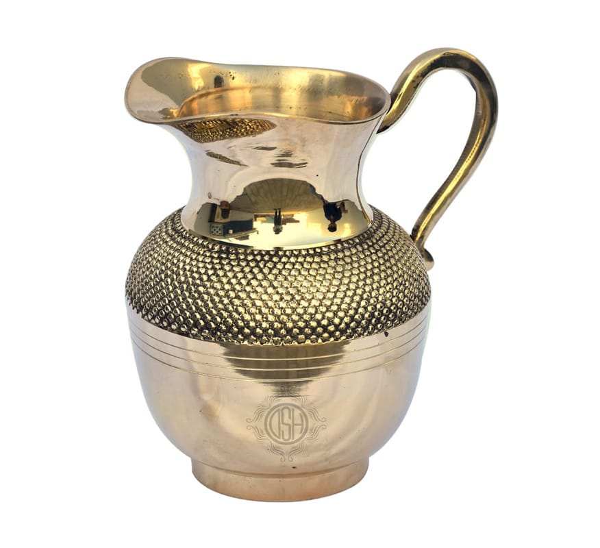 Brass Water Jug/Pitcher Storage and Serving Drinking Water for Home Hotel Restaurant Used.(JUGH-DANA-05) view 2