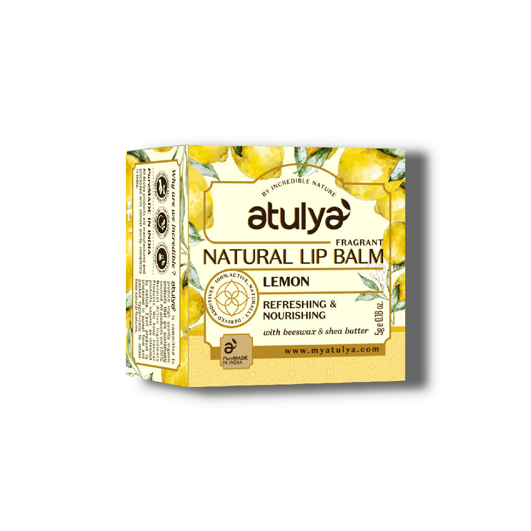 Atulya Lemon Lip Balm | Refreshing and Nourishing - 5gm view 2