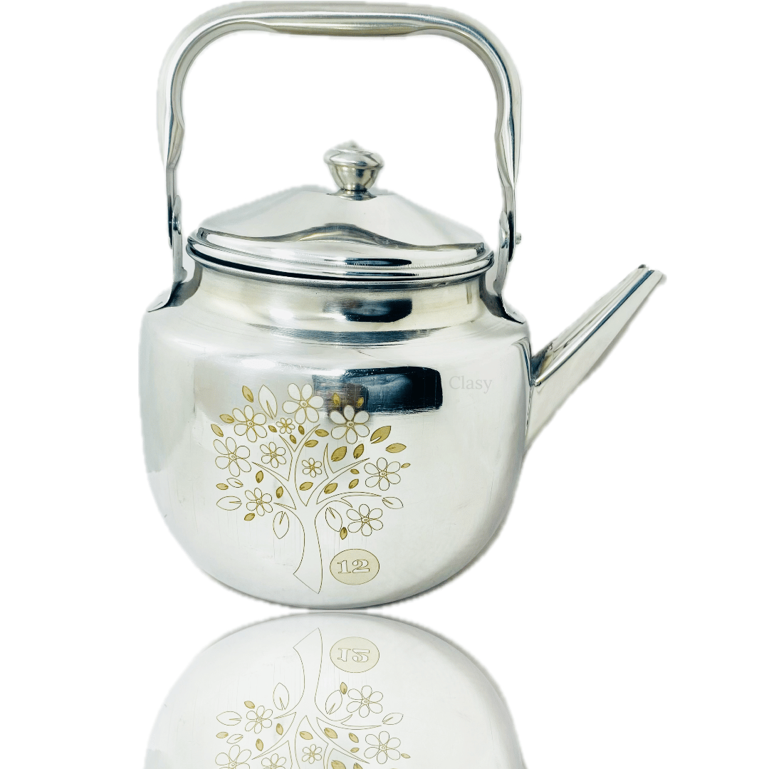 Tea kettle with 2 cups Laser Printed view 2