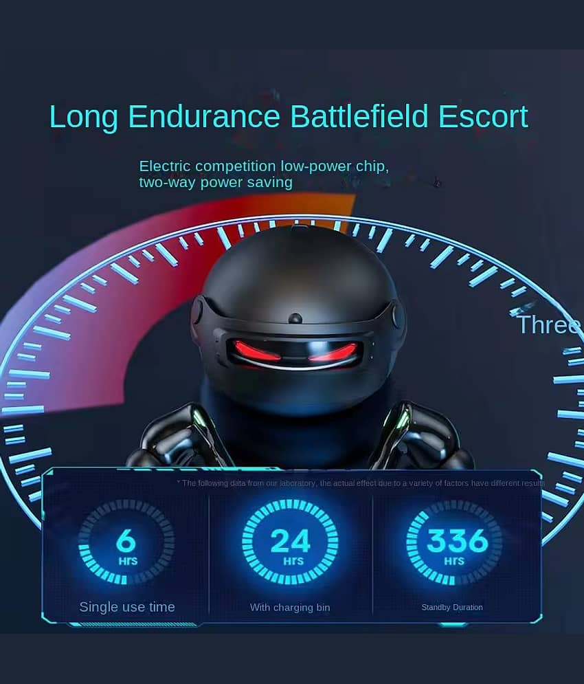Life Like E-Sports Gaming Helmet Design Bluetooth Earbuds With Mic view 2