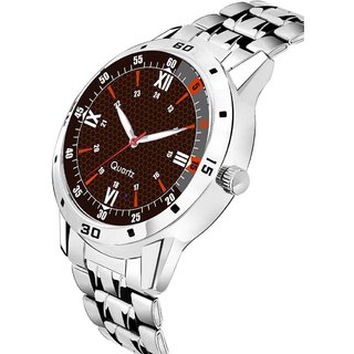 HRV Men's Round Dial Silver Strap Analog Watch view 2