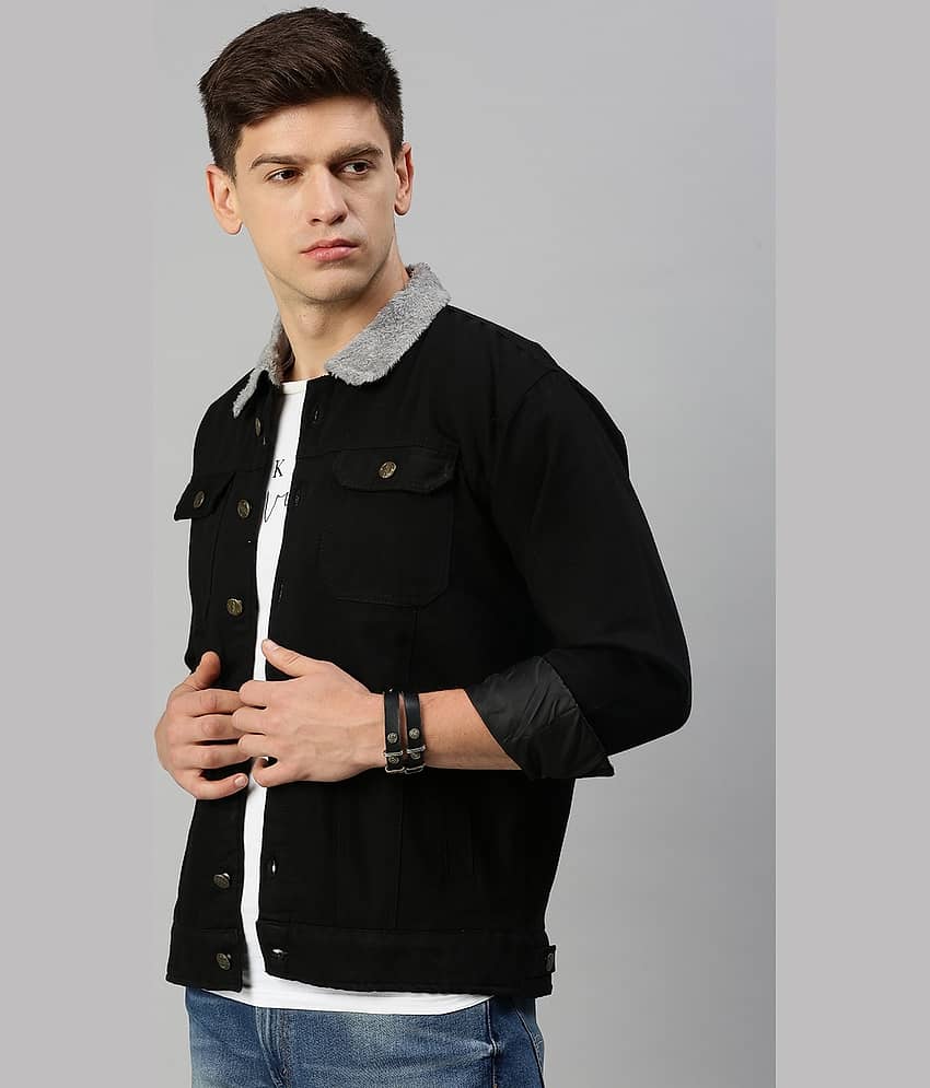 VOXATI Denim Men's Denim Jacket - Black ( Pack of 1 ) view 2