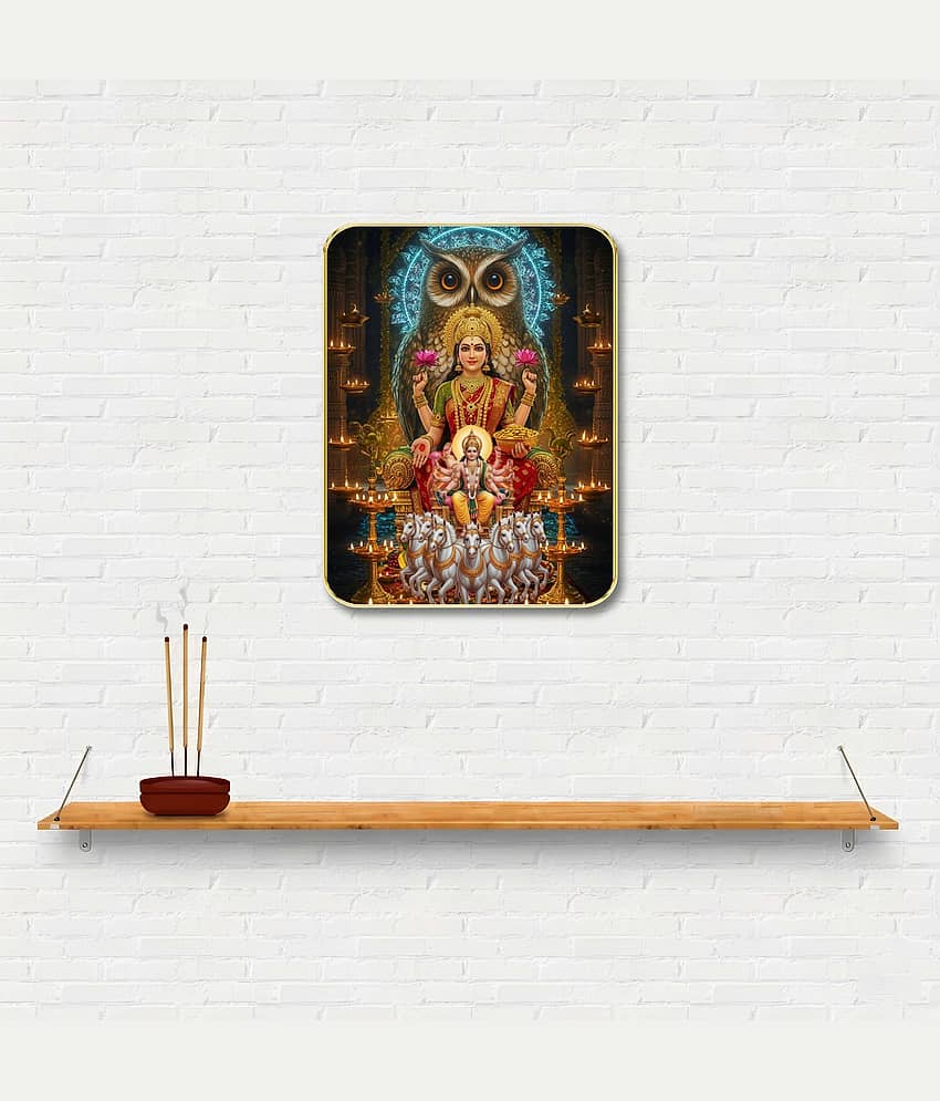 Livin'luxe Goddess Lakshmi MDF Wall Art with Table Top Stand & Wall Hanging Hole view 2
