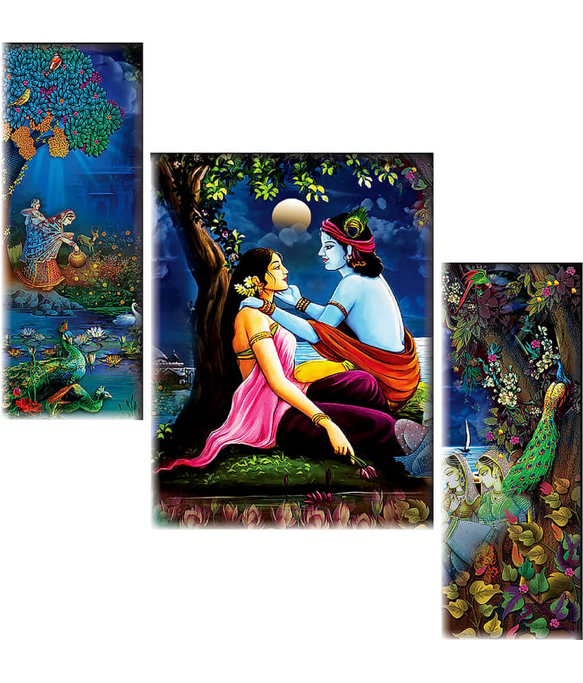 Saf Radha krishna modern art MDF Painting Without Frame view 2