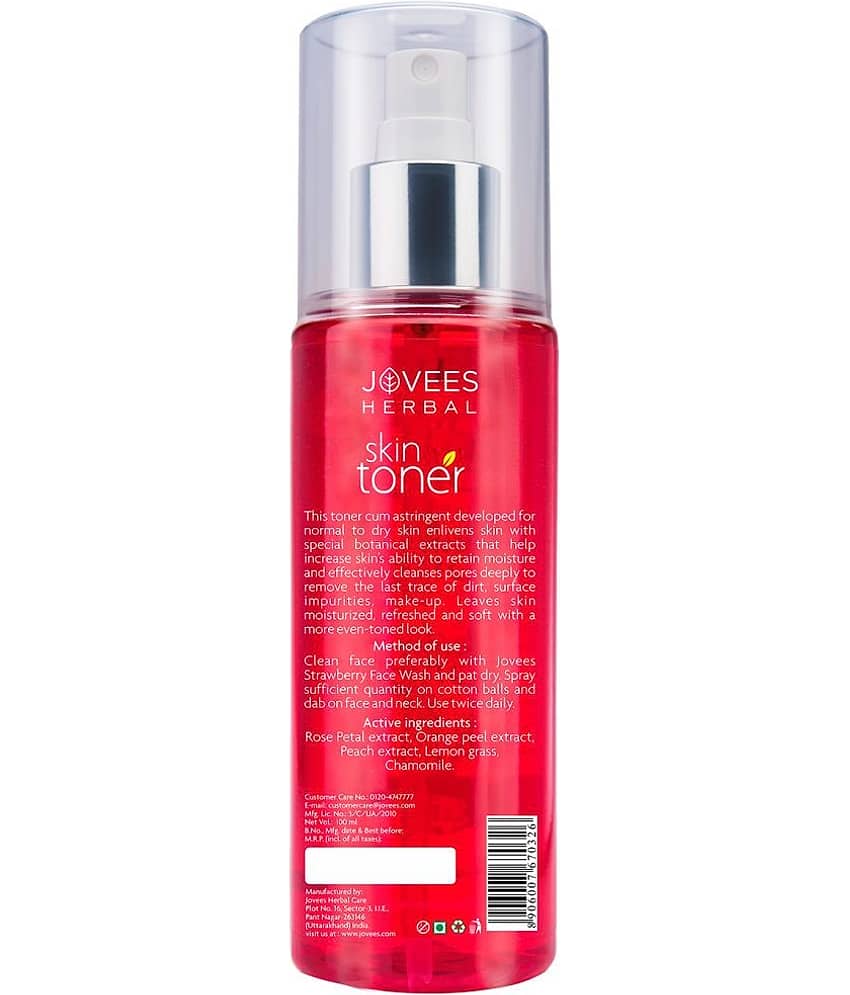 Jovees Herbal Rose Skin Toner For Glowing & Hydrating And Pore Tightening For All Skin Types 100 ml view 2
