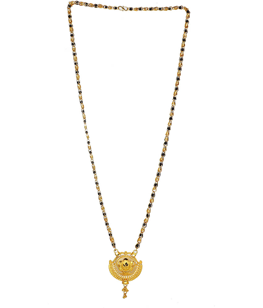 h m product Gold Plated Letest & Designer Mangalsutra For Women-100227