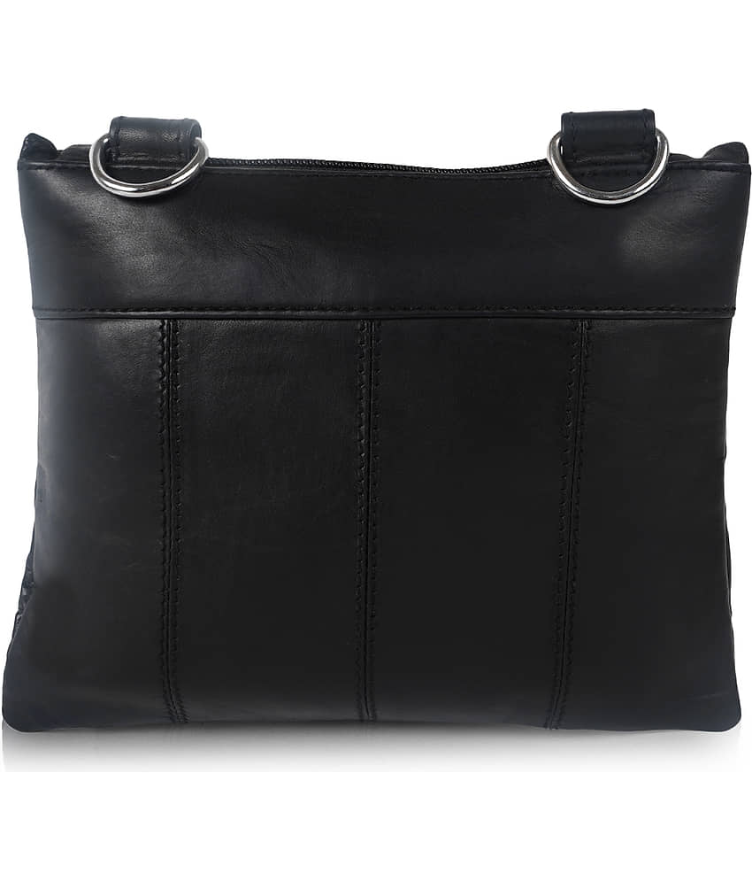 CIMONI Sling Bag Pure Leather Set of 1 ( Black ) view 2