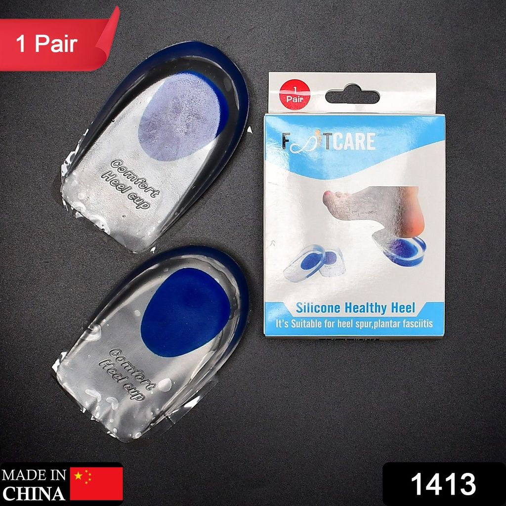 Gel Heel cups Silicon Heel Pad for Heel Ankle Pain view 2