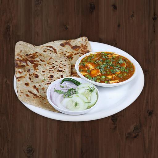 Tawa parantha 2 with Matar Paneer