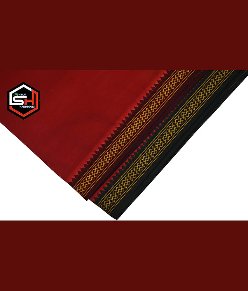 Shyam Handloom Cotton Men's Lungi Red ( Pack of 1 ) view 2