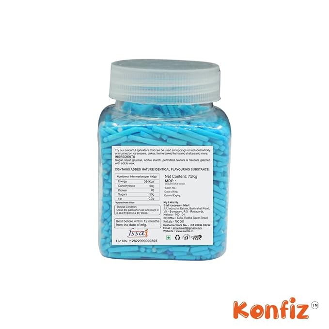 Cake Sprinkler - Vermicelli, Orange & Blue, 75 gm Each - Pack of 2 view 2