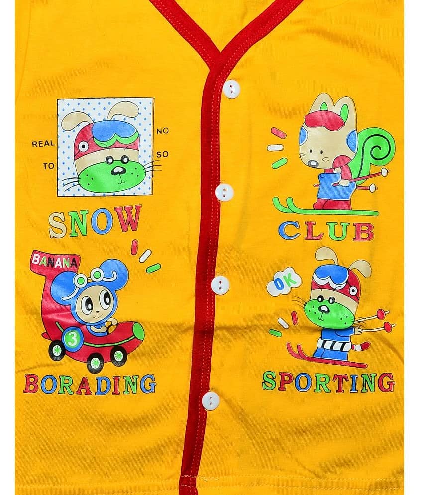 TRITI Pack of 1 Unisex for Baby Cotton Shirt ( Yellow ) view 2