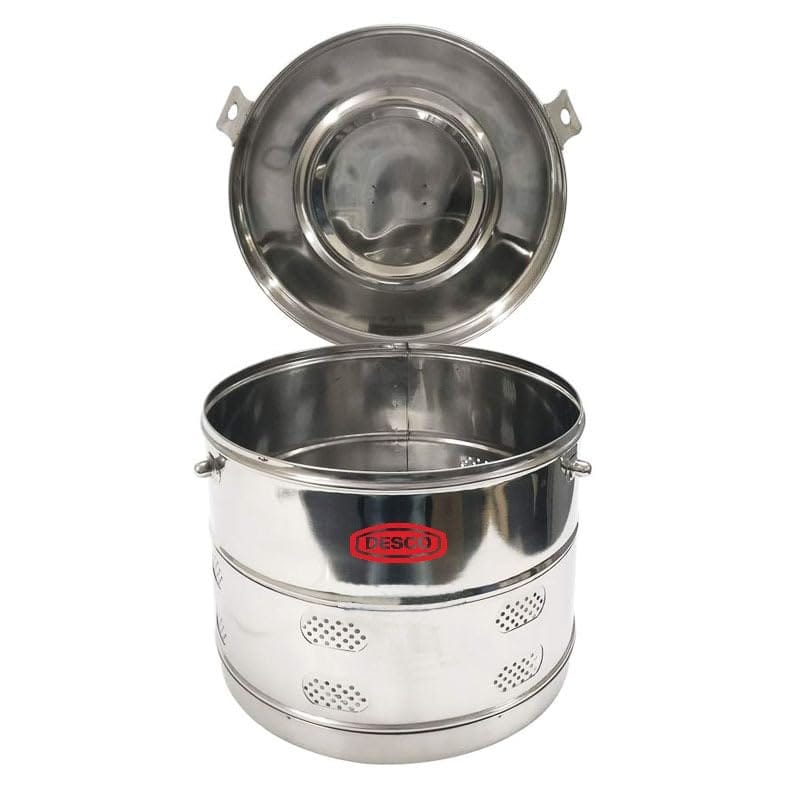 9 x 9 Stainless Steel Dressing Drum Jointed Deluxe Quality view 2