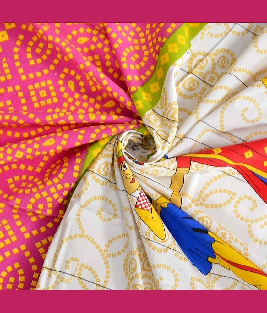 ABHACLOTHO Cotton 1 Double Bedsheet with 2 Pillow Covers ( Yellow ) view 2