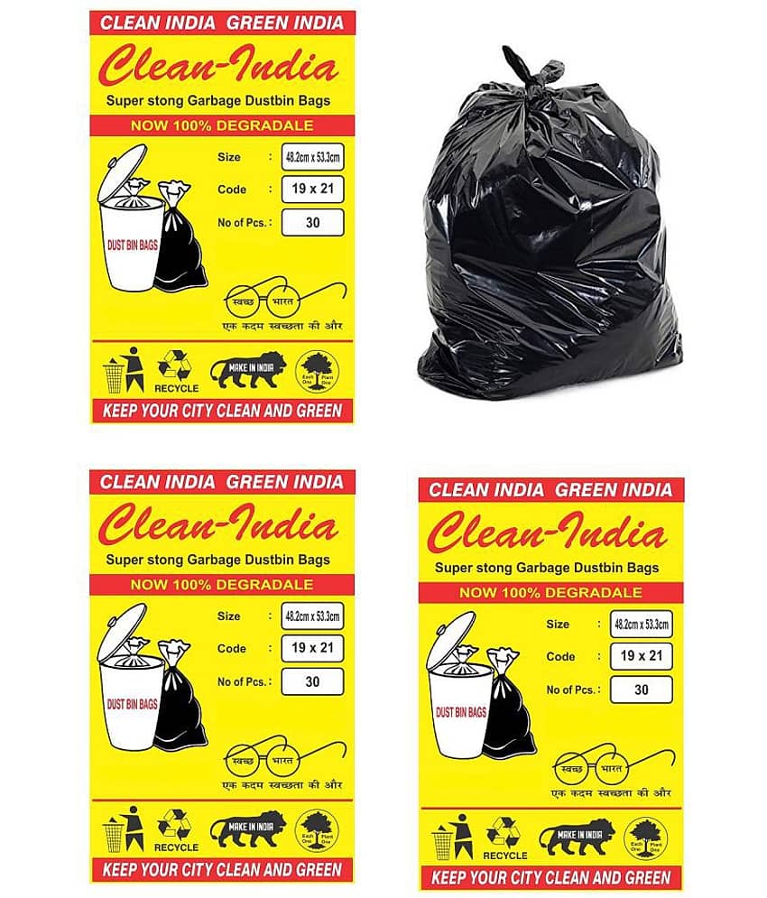 C I - Garbage Medium 120 pcs - 19X21 Disposable Garbage Trash Waste Dustbin Bags view 2