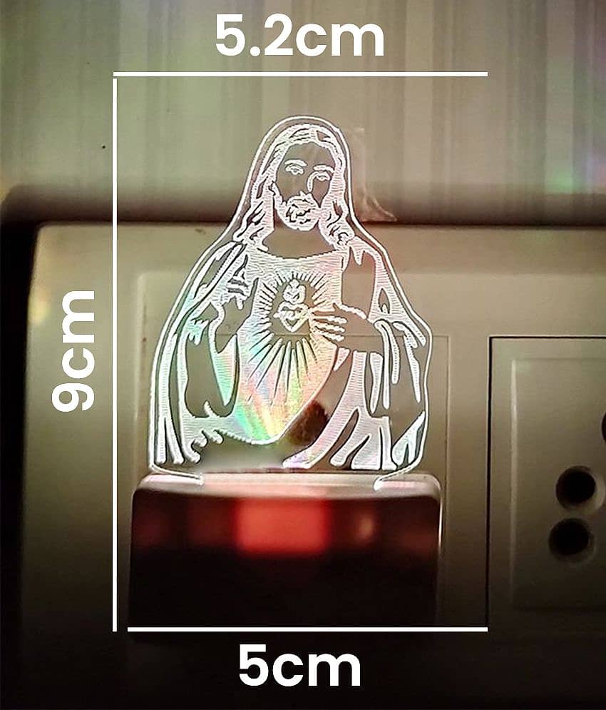 DIONA Night Lamp Jesus Christ Christian Lord 3D Illusion Color Changing Light view 2