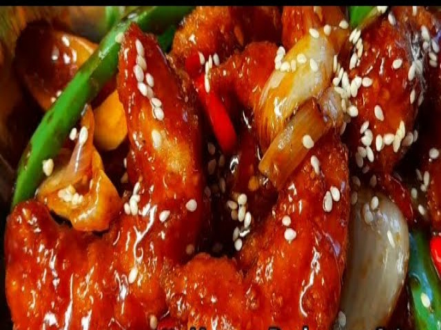 Korean barbeque crispy prawn