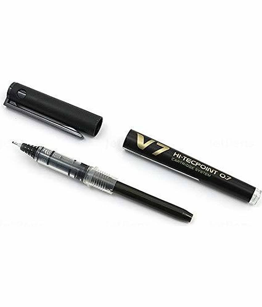 Pilot Hi-Tecpoint V7 Cartridge Pen Black Pack of 6 view 2
