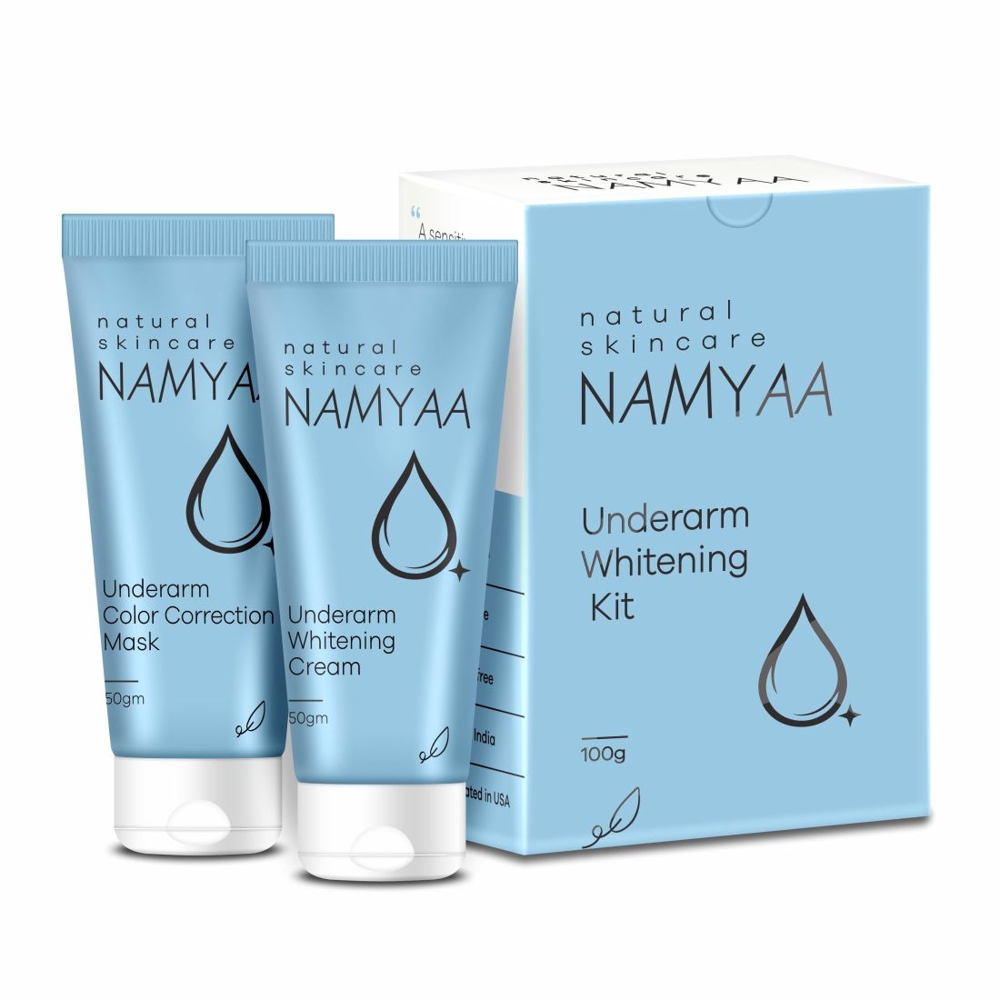 Namyaa Dark Underarm Kit - Underarm Cream and Color Correction Mask, 100 gram - Pack of 2