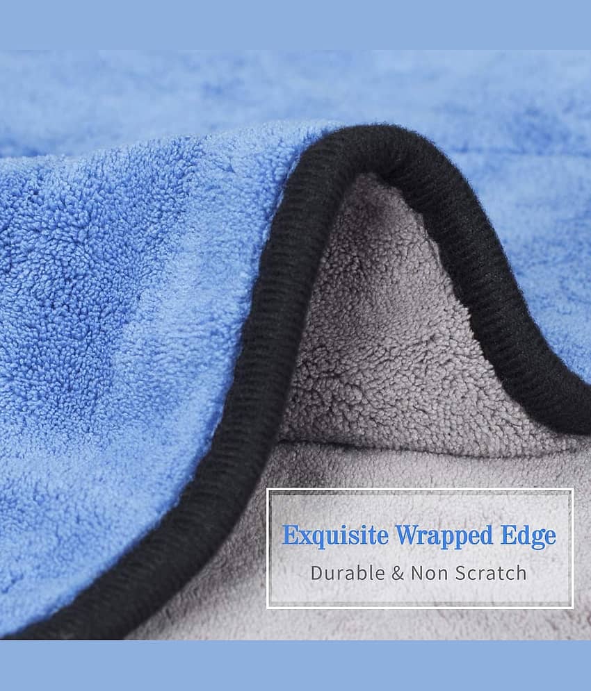 Auto Hub Blue 800 GSM Microfiber Cloth For Automobile ( Pack of 6 ) view 2