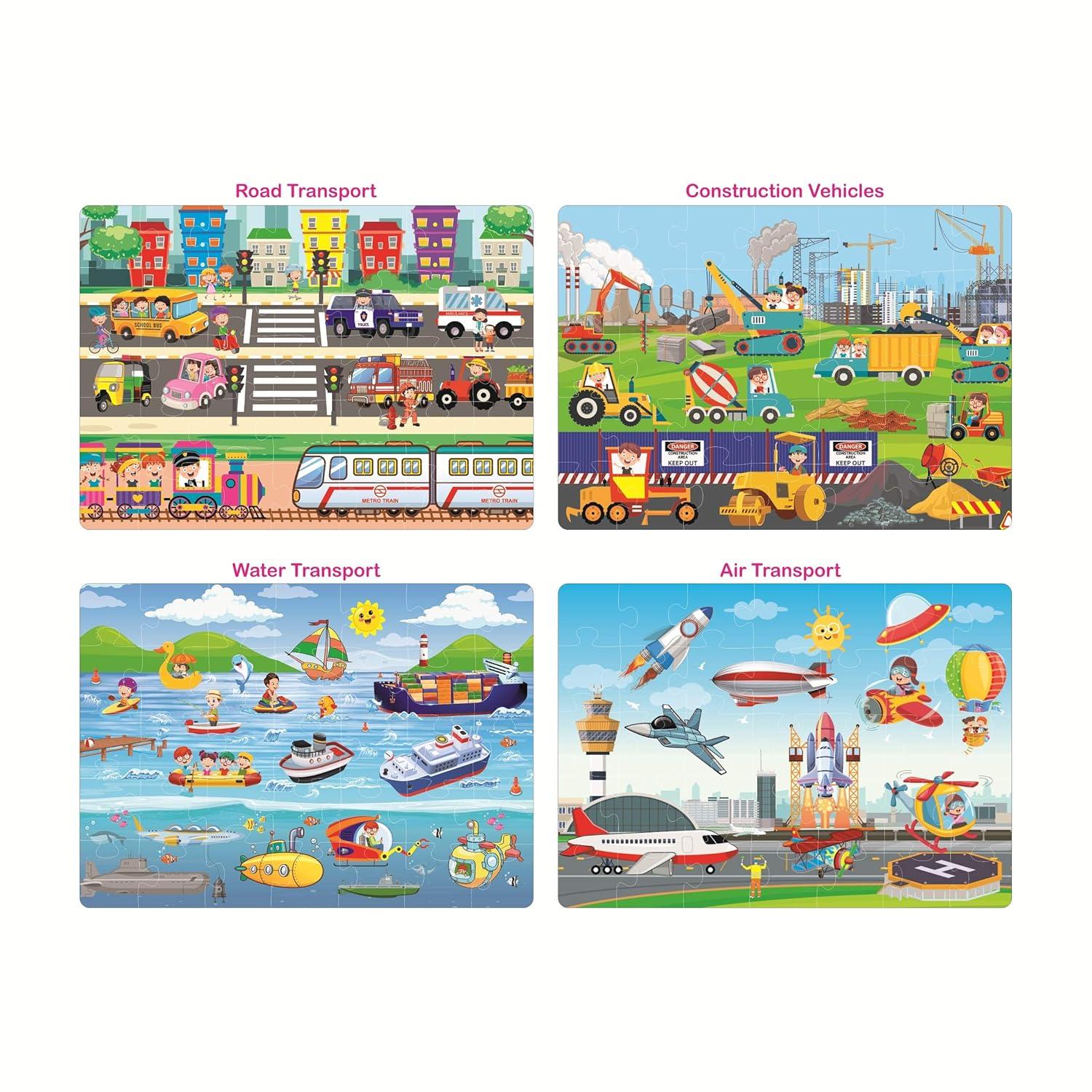 4in1 Transport Vehicles Jigsaw Puzzle view 2