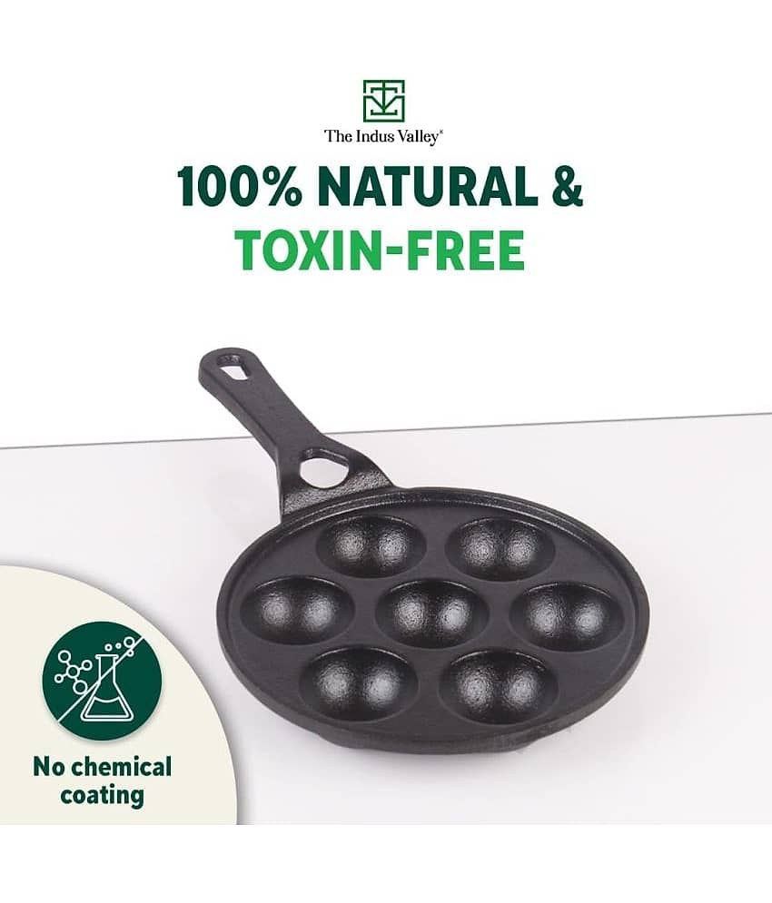 The Indus Valley - Cast Iron No Coating Appam Patra ml ( Pack of 1 ) view 2