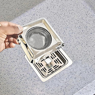 (Set of 1) Durable Stainless Steel Kitchen Sink Pop-Up Strainer 11 cm view 2