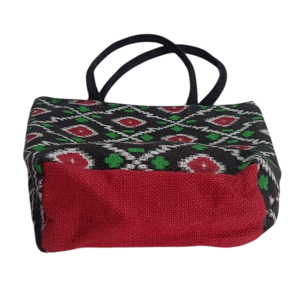 Handmade Tote Bag with Geometric Patterns view 2