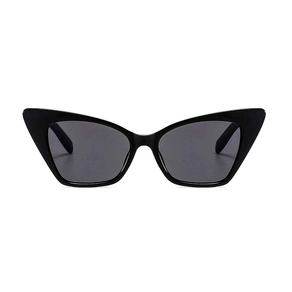 Fancy-Creation UV 400 Protection Retro Vintage Narrow Cat Eye Sunglasses Inspired From Priyanka Chopra For Women (C1 - Black) view 2