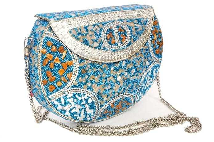 Shakuntala Vintage Brass Metal Bridal Clutch Sling Bag for Women (Multicolor) view 2