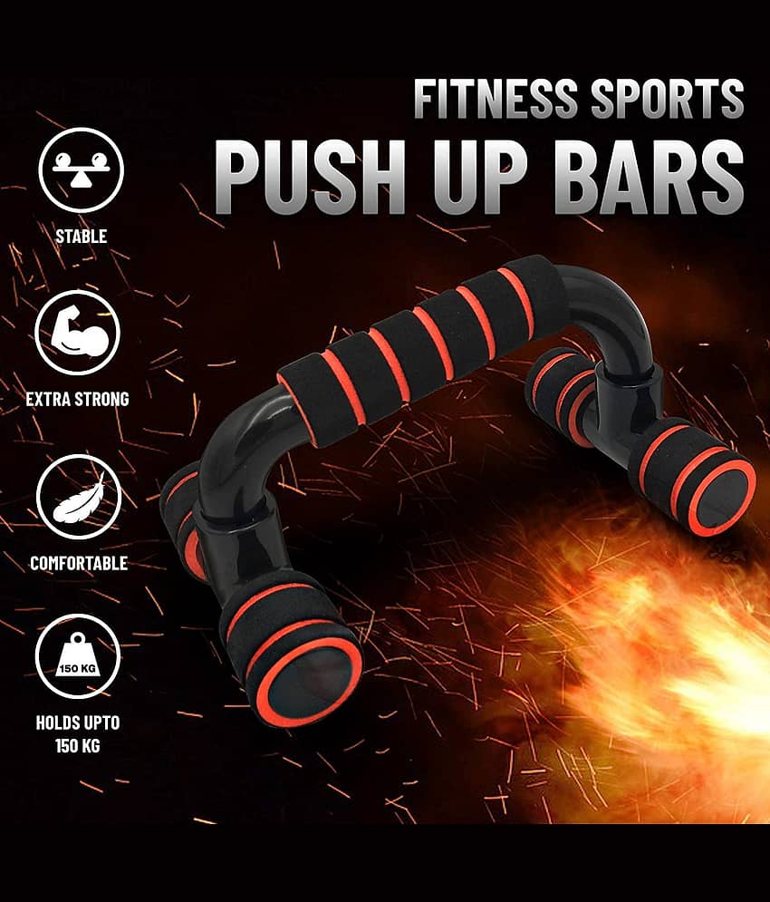 HORSE FIT Push Up Bar Pushup Home Gym Equipment for Men & Women for Training, Exercise Push up Stand Gym Accessories for Men & Women in Home Use for Chest, Pushup Anti-Slip Push Ups Stand (Multicolor) view 2