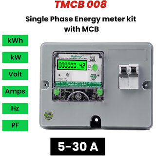 TECHNO SINGLE PHASE ENERGY METER KIT WITH MCB - 5-30 A view 2