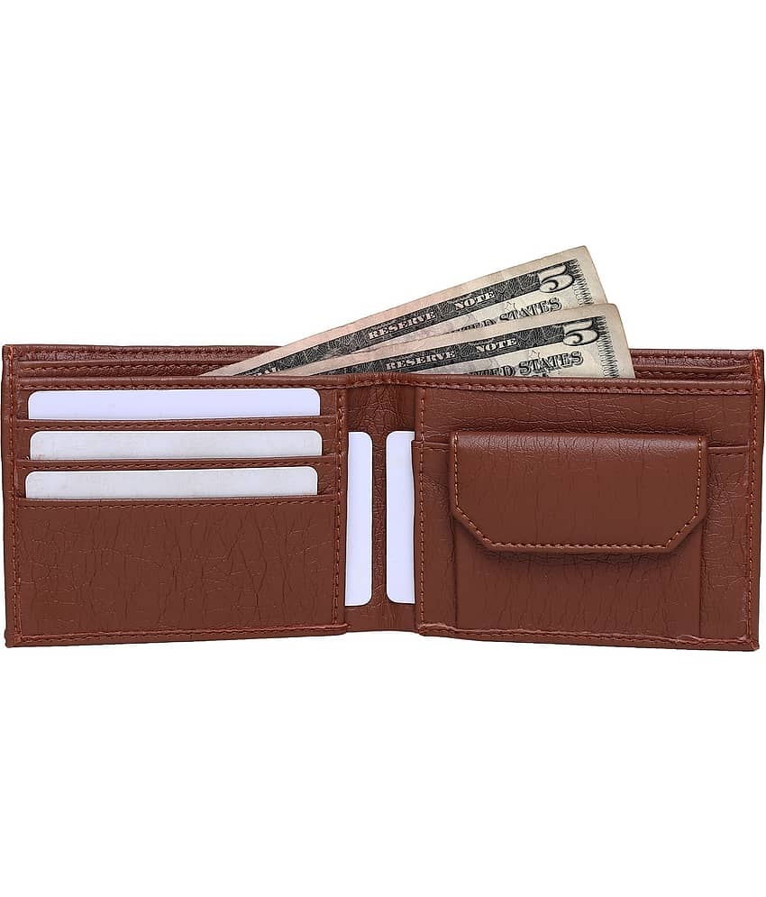 HRFSTAR PU Solid Men's Regular Wallet With 6 Slots For Card ( Tan , Pack of 1 ) view 2